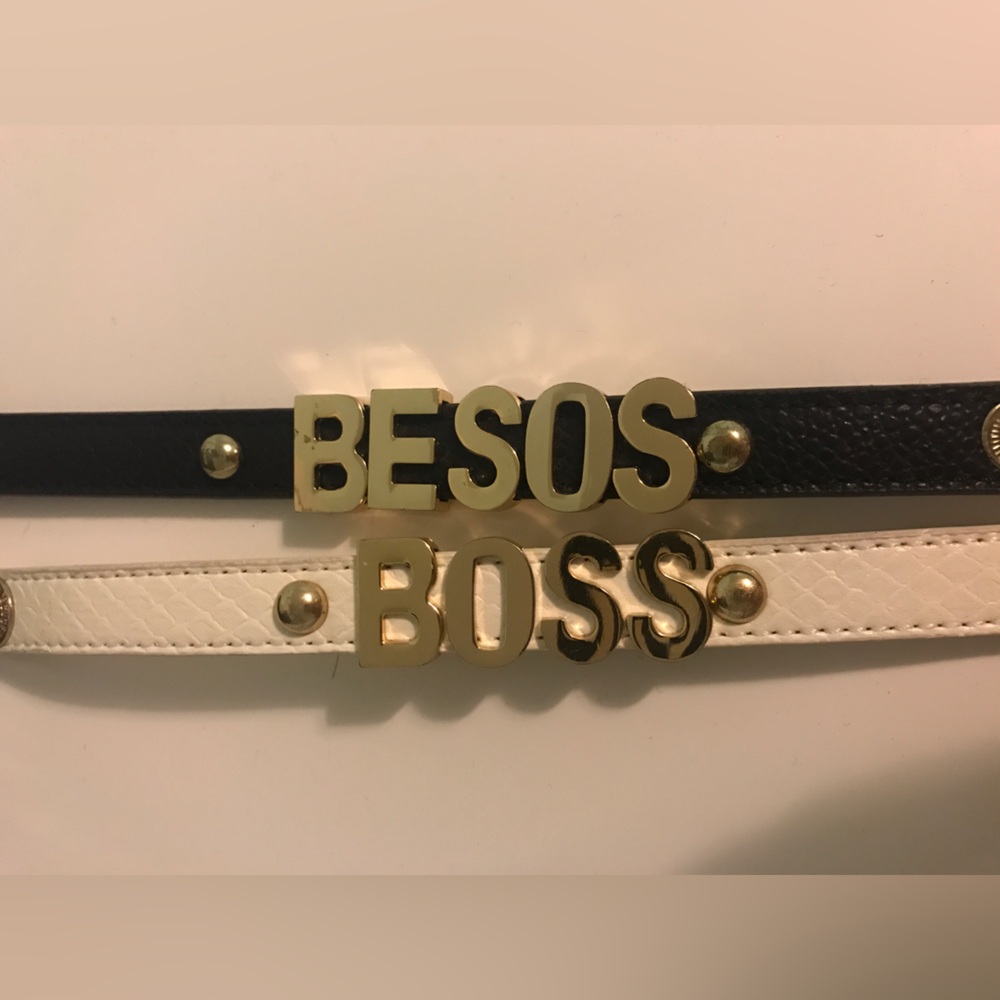 BCBGeneration Boss and Besos leather bracelet